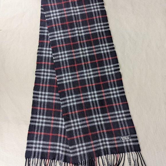 Burberry's Scarf Blue – Unisex Lambswool Check – Luxury Warm Winter Fashion - Picture 2 of 7